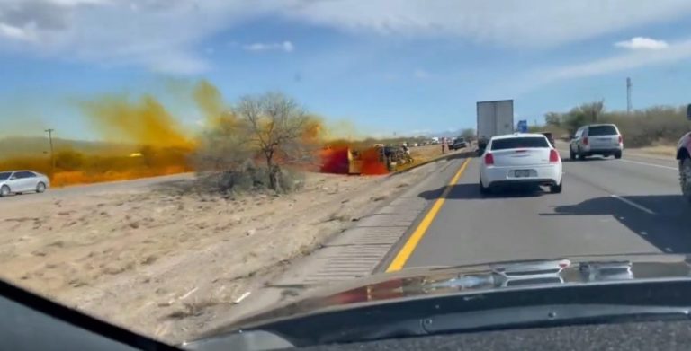 Truck Filled with Acid Overturns in Arizona, Leading to Hazmat Alert and Another Emergency Evacuation
