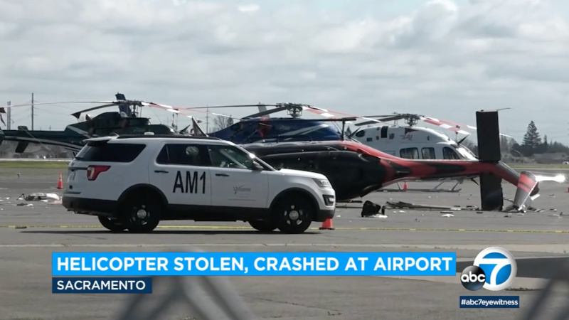 Helicopter Thief Crashes Chopper at California Airport