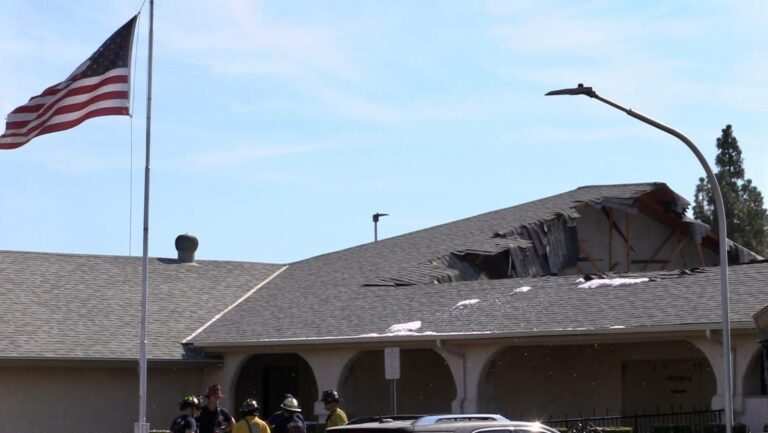 Roof suddenly collapses at Fresno veterans hall. At least 11 people were inside at the time