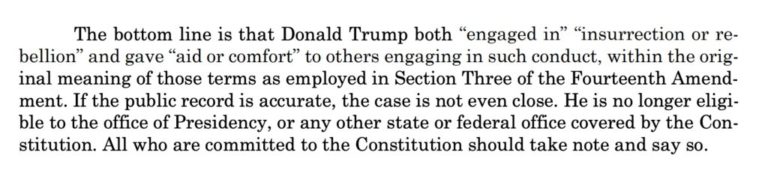 Conservative Law Profs Resurrect Obscure Constitutional Clause That May Be Used to Ban Trump from the Presidency