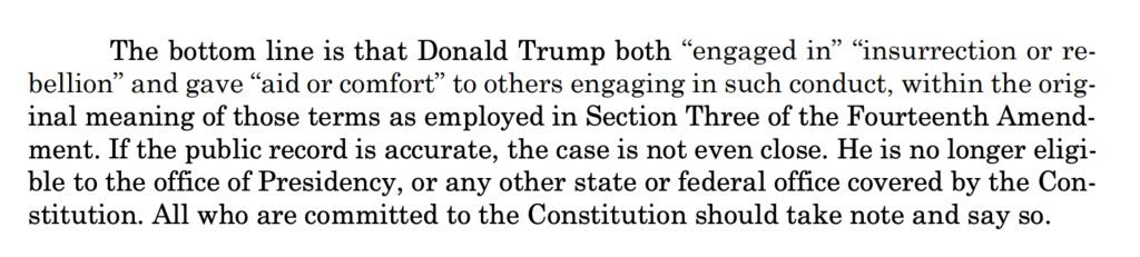 Conservative Law Profs Resurrect Obscure Constitutional Clause That May Be Used to Ban Trump from the Presidency