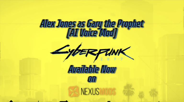 Alex Jones Voice Cloned in Top Video Game Cyberpunk 2077