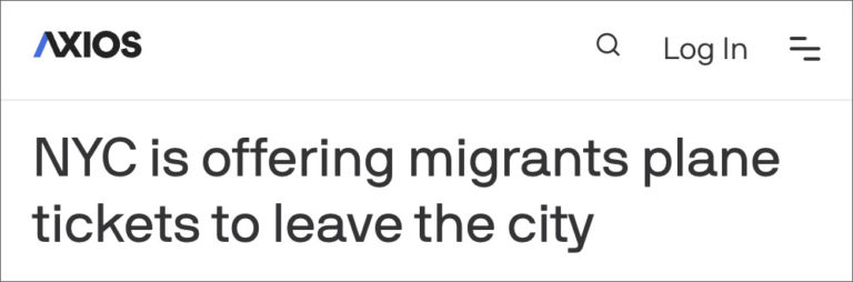 ‘Sanctuary City’ of New York Now Offering Illegals Free One-Way Airplane Tickets to Leave