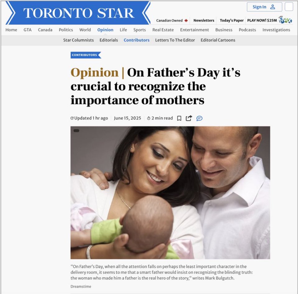Canadian MSM Disses Dads on Father's Day